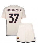 AS Roma Leonardo Spinazzola #37 Venkovní dres pro děti 2023-24 Krátký Rukáv (+ trenýrky)